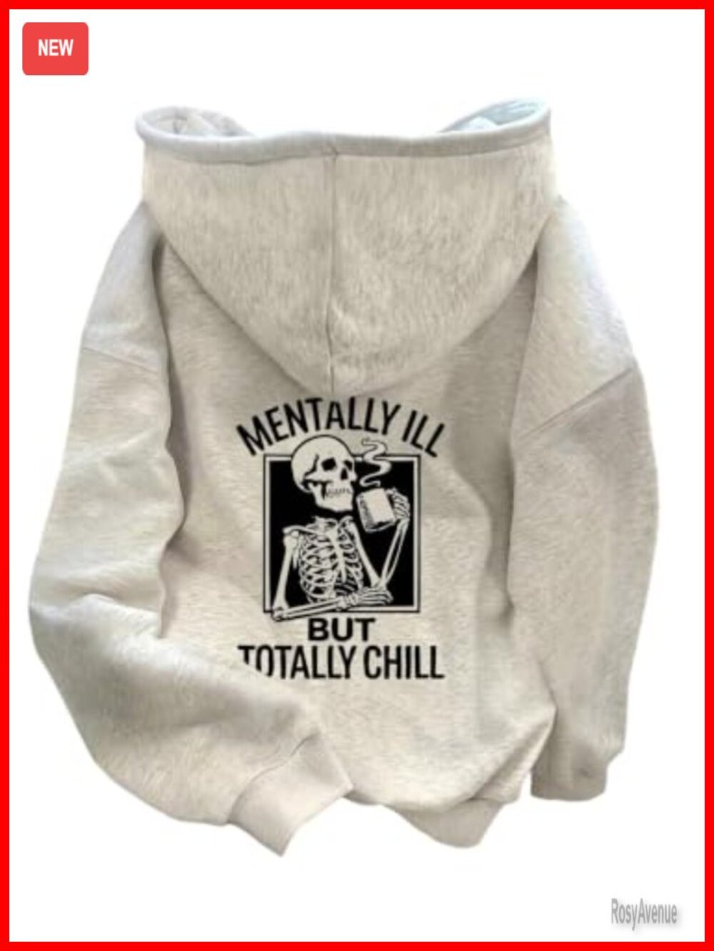 Women's Skull Graphic Hoodie Drawstring Pullover Long Sleeve